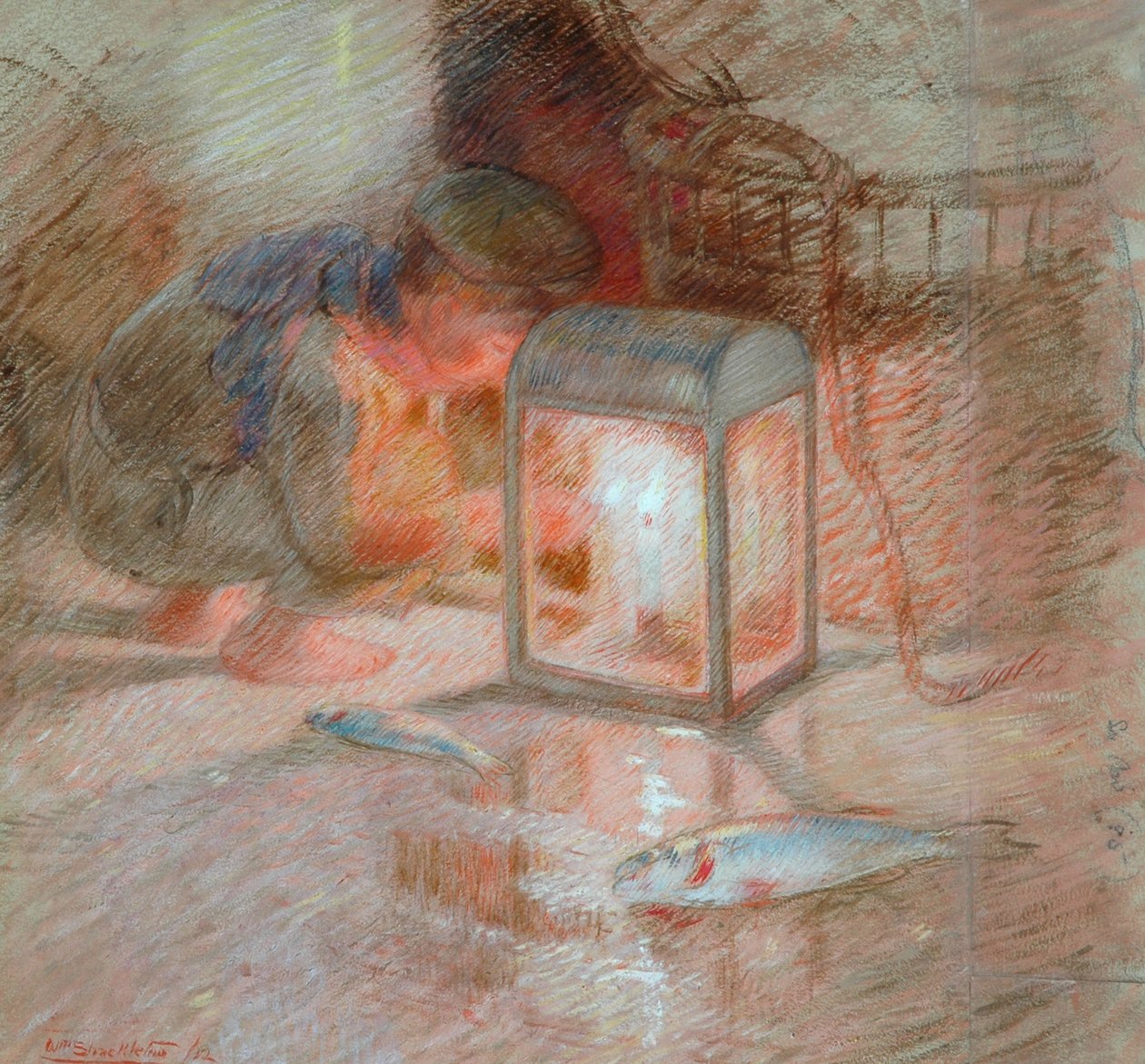 Boy with Lantern (en studie for 