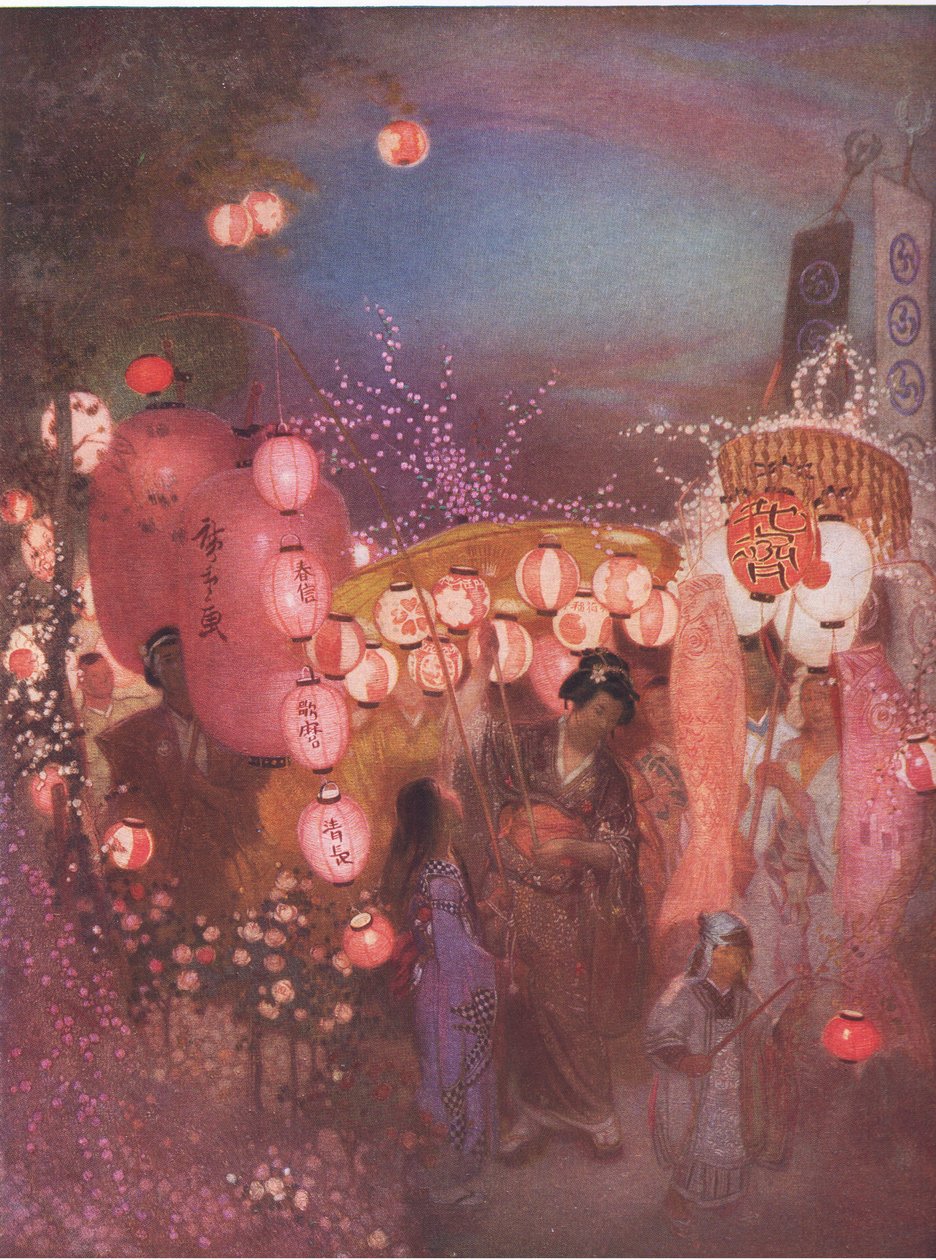 Japansk festival, Bibbys Annual, 1916-1917 av William Shackleton