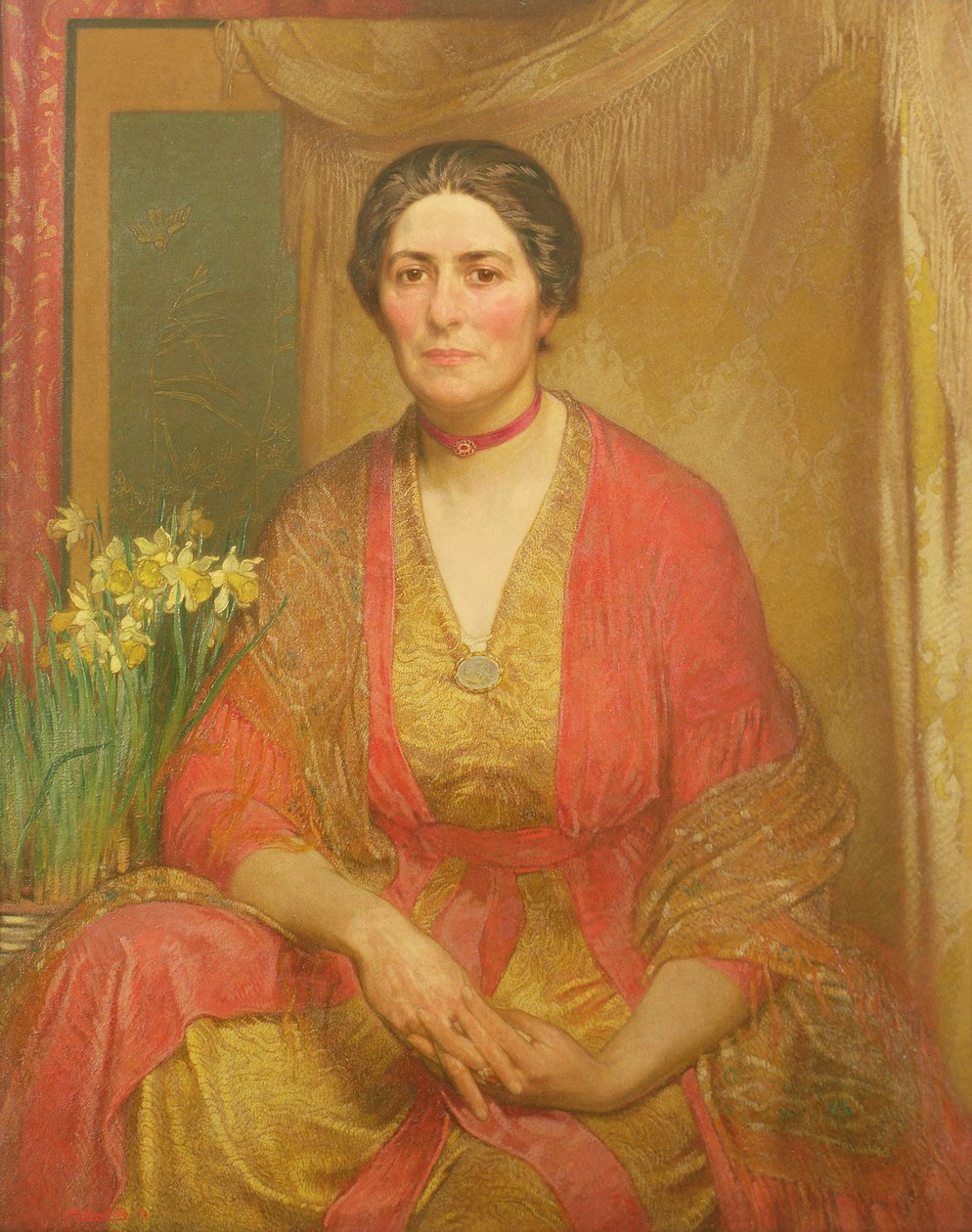 Portrett av kunstnerens kone, 1918 av William Shackleton