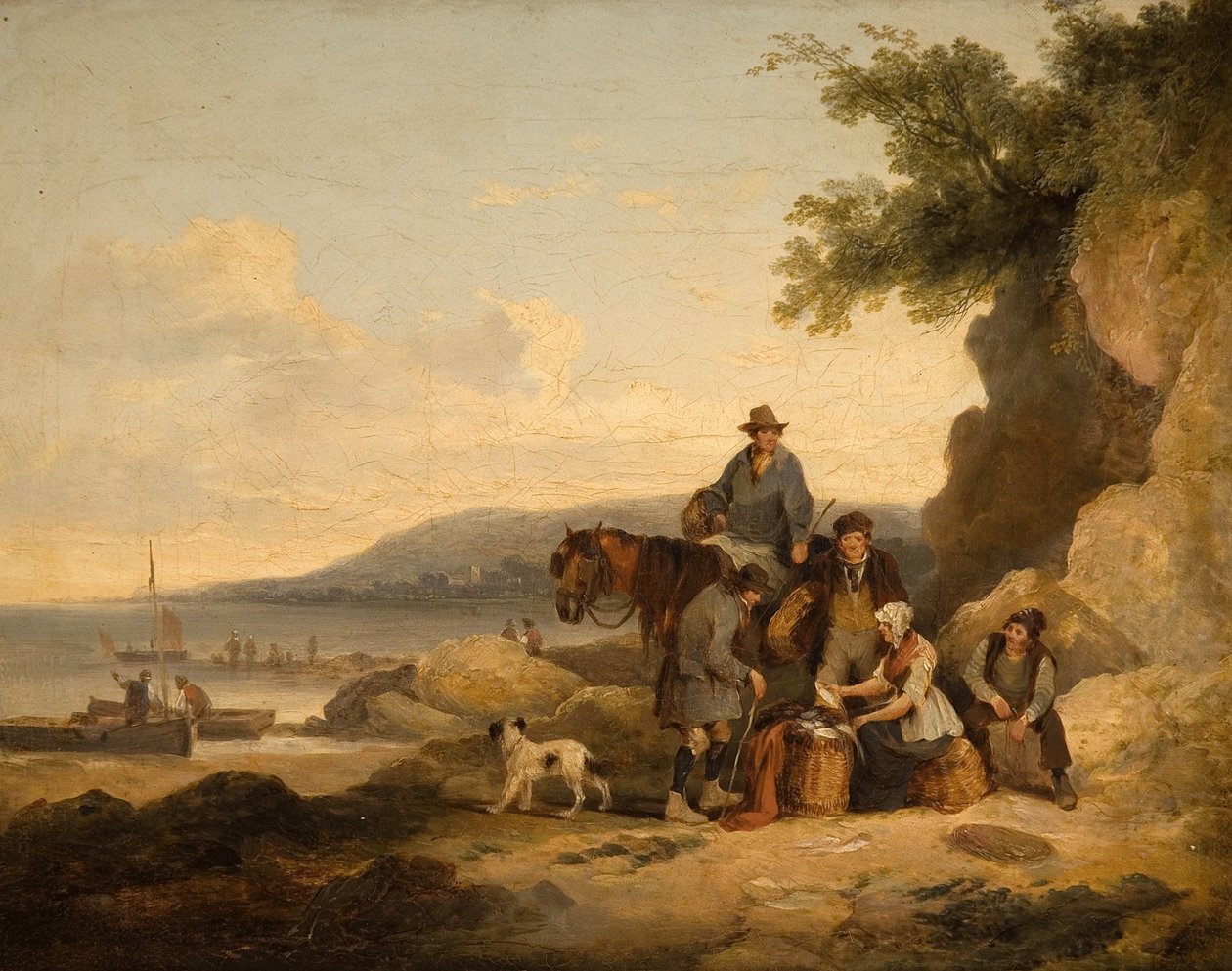 På stranden ved Portishead av William Shayer