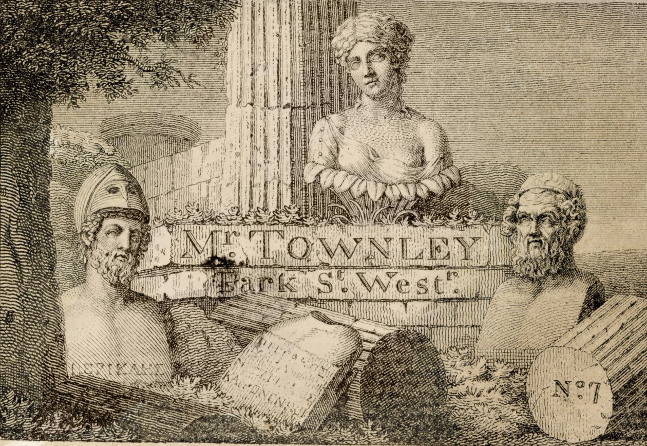 Charles Townleys (1737-1805) besøkskort av William Skelton
