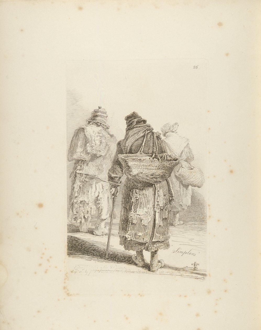 The Simplers, plate 26 fra The Cries of London som viser ut flere av de omreisende handelsmenn... av William Skelton