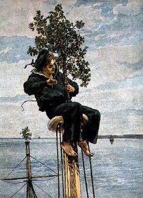 Julemorgen ved mastehodet, fra det grafiske julenummeret, 1879 av William Small