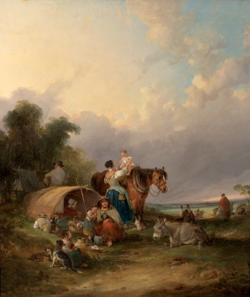Et sigøynerleir av William Snr. Shayer