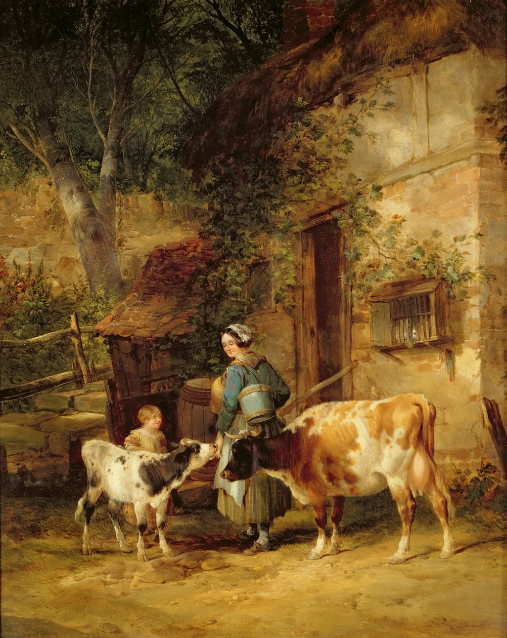The Milkmaid, 1840 av William Snr. Shayer