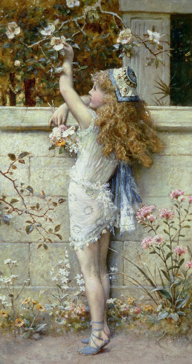 Innsamling av blomster (olje) av William Stephen Coleman