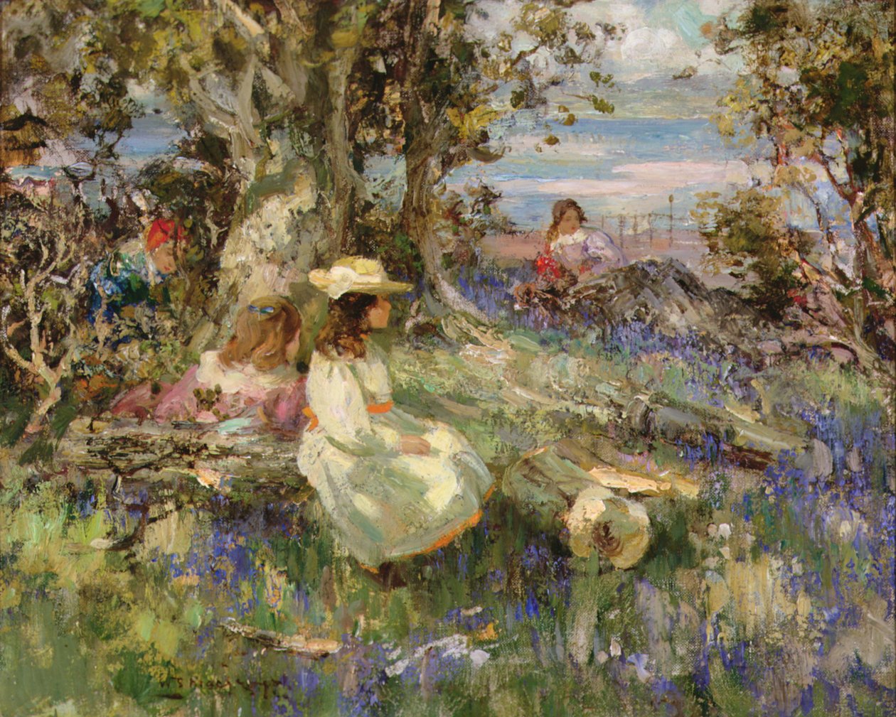 Bluebell Wood by the Sea, Galloway av William Stewart MacGeorge