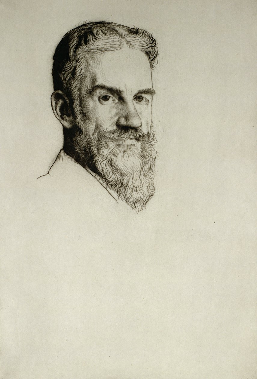 Portrett av George Bernard Shaw av William Strang