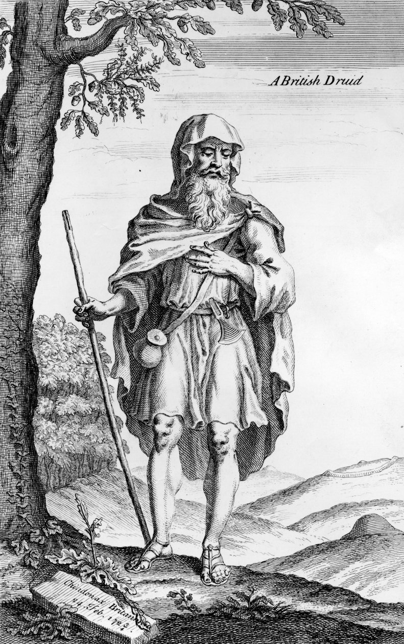 En britisk druid, gravert av van der Gucht, 1723 av William Stukeley