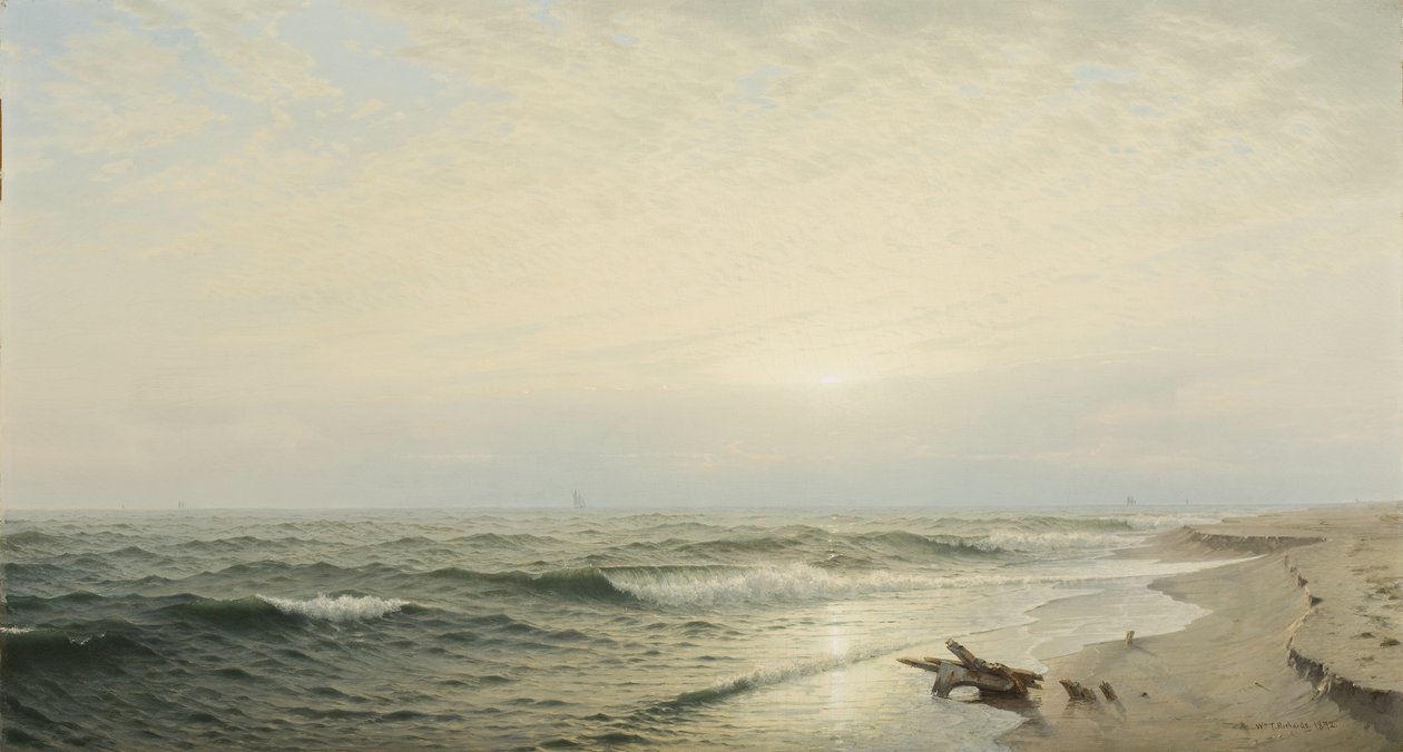 Stranden ved Long Branch: Soloppgang, 1872 av William Trost Richards