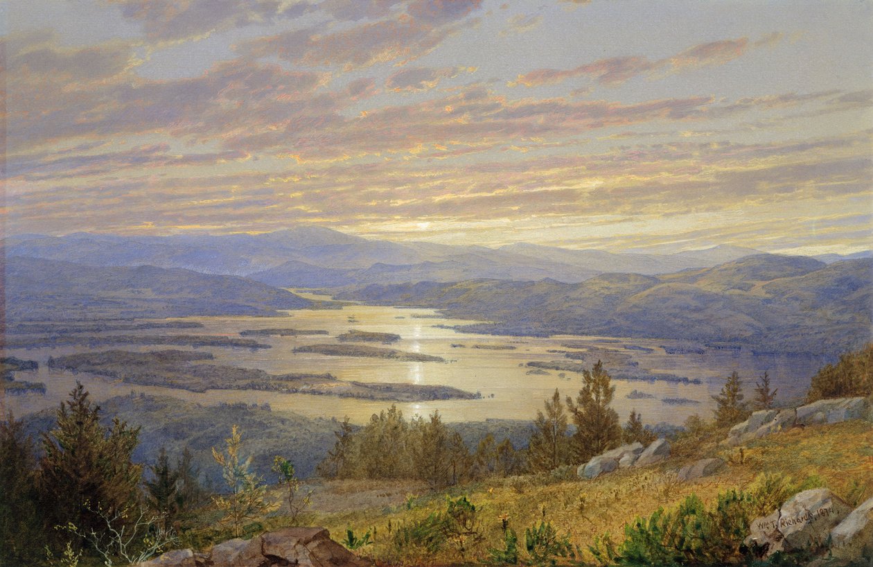 Lake Squam fra Red Hill, 1874 av William Trost Richards