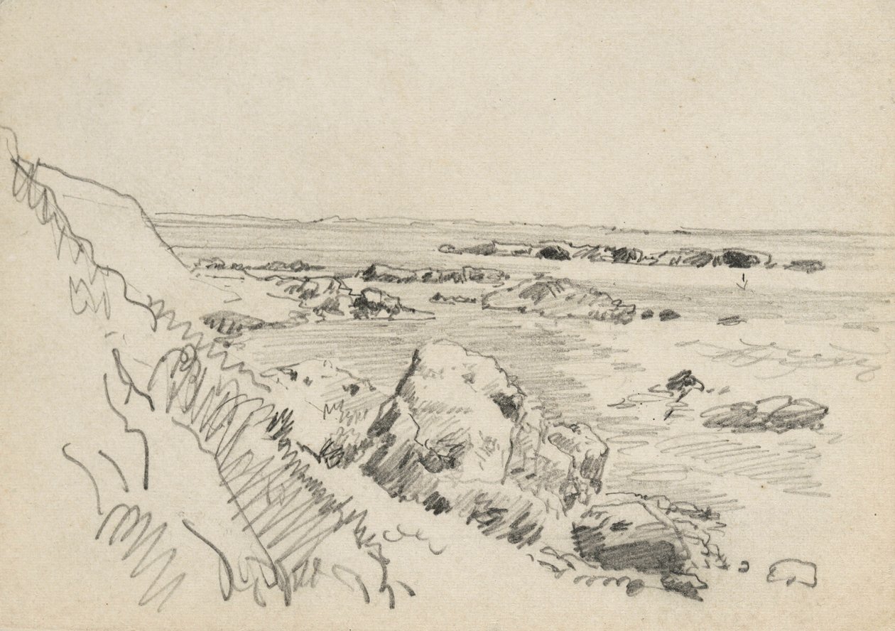 Steinete havkyst av William Trost Richards