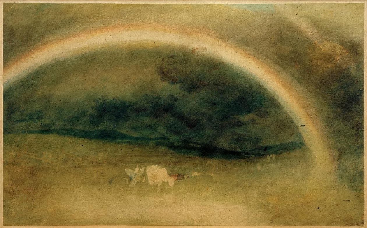 En regnbue med storfe av Joseph Mallord William Turner