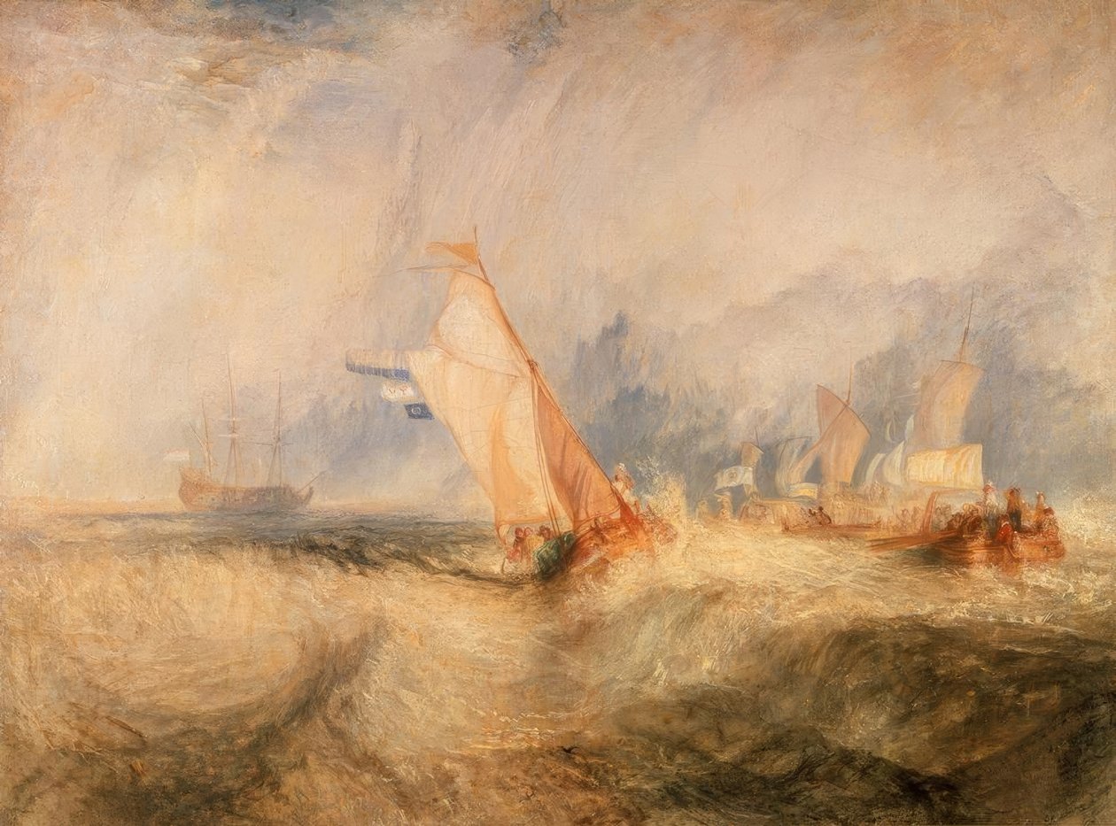 Admiral van Tromp cruiser mot vinden av Joseph Mallord William Turner