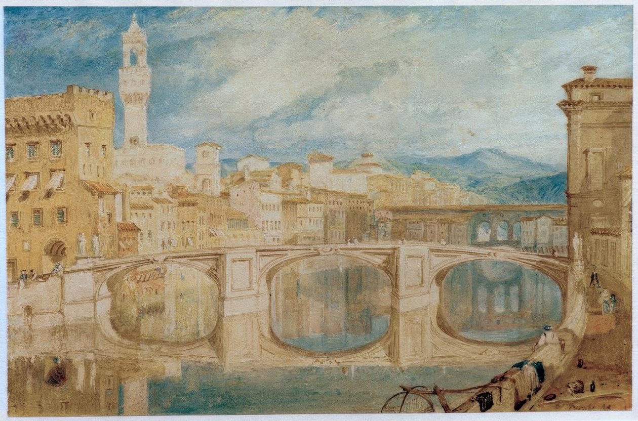 Firenze sett fra Ponte alla Carraia av Joseph Mallord William Turner