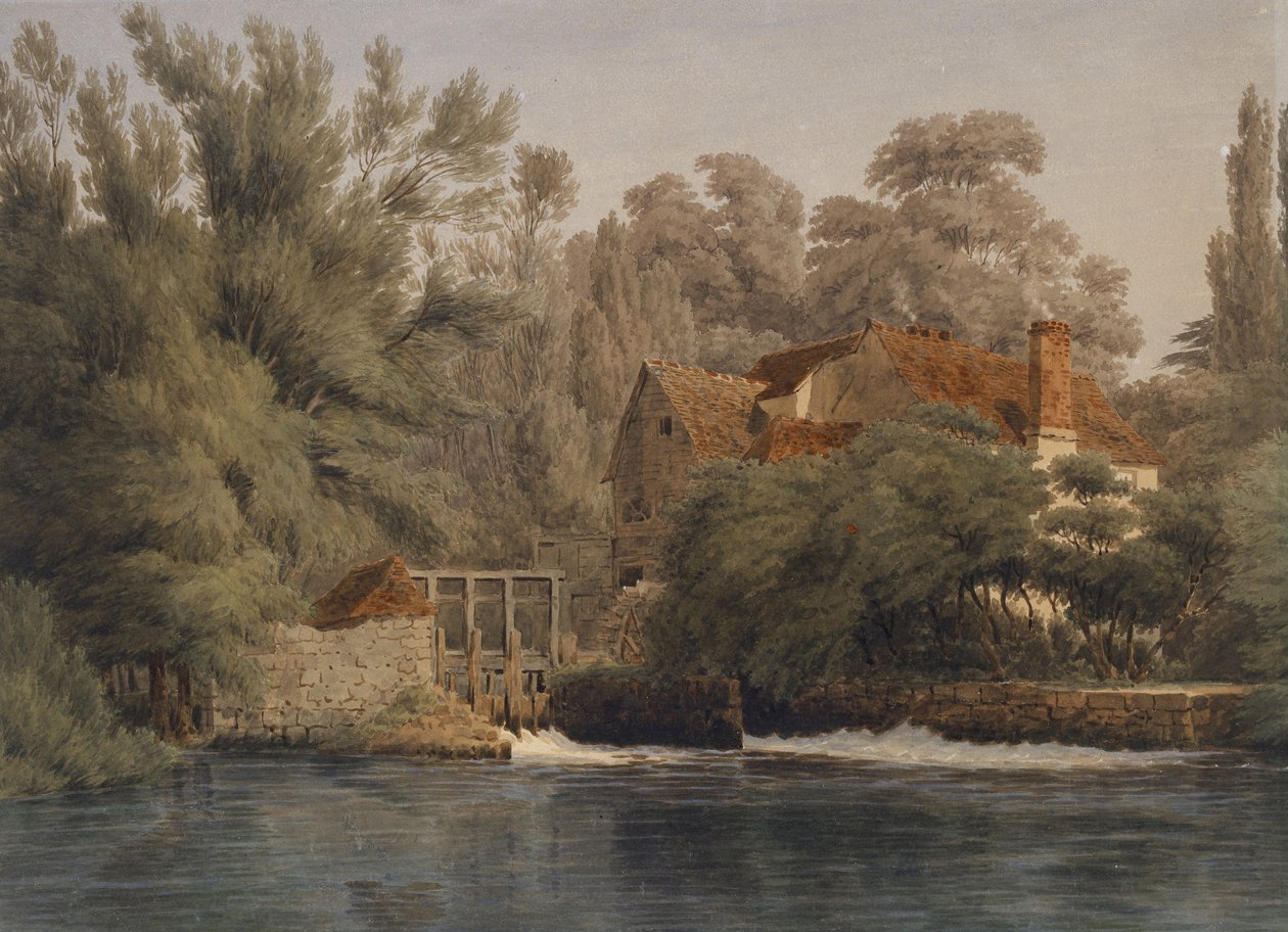 Iffley Mill (akvarell med penn og brunt blekk) av Joseph Mallord William Turner