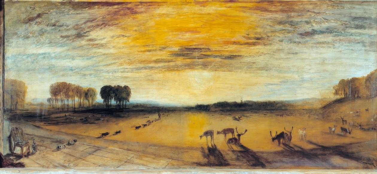Petworth Park: Tillington Church i det fjerne av Joseph Mallord William Turner