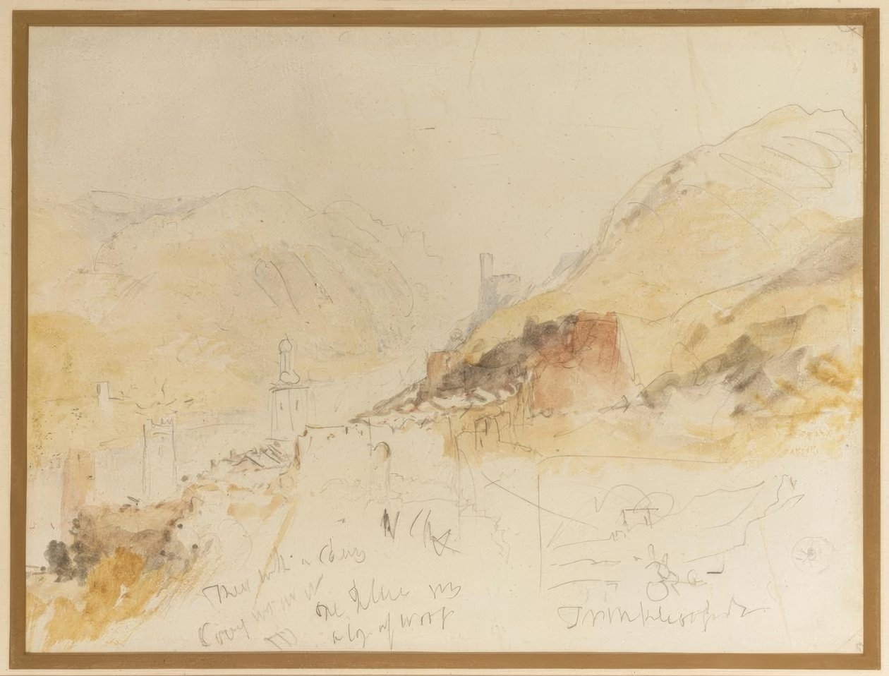 Rudesheim ved Rhinen av Joseph Mallord William Turner