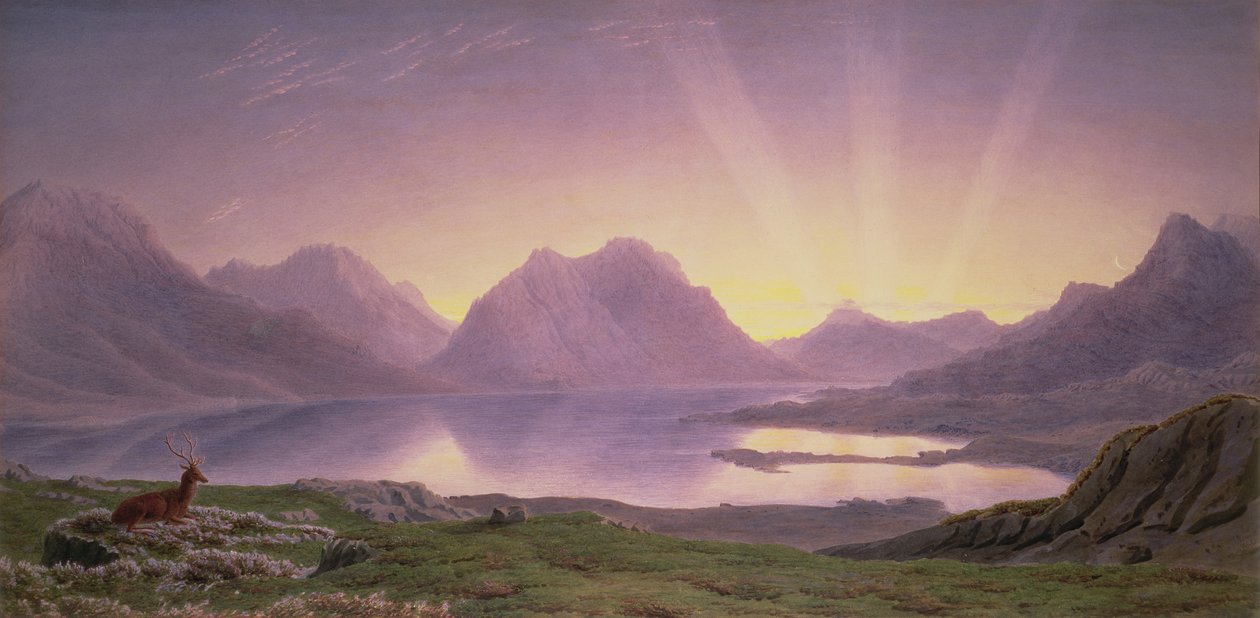 The Dawn, Loch Torridon av Joseph Mallord William Turner