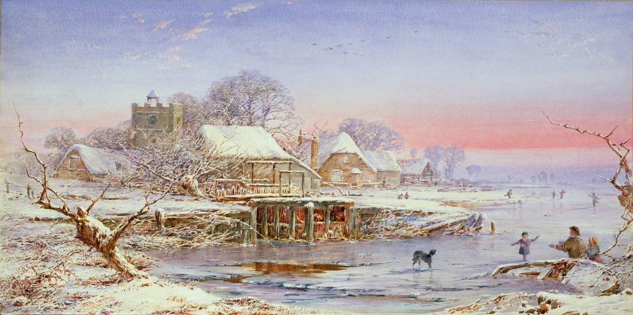 Skøyter ved solnedgang av William W. Gosling