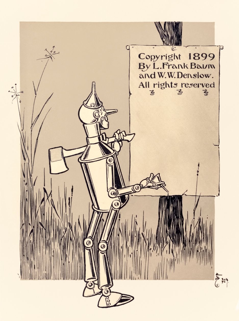 Copyright-side fra ?The Wonderful Wizard of Oz? av L. Frank Baum av William Wallace Denslow