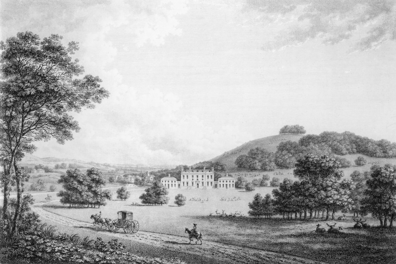 Godmersham Park, Kent, setet til Thomas Knight Esq., pub. i 1785 av William Watts