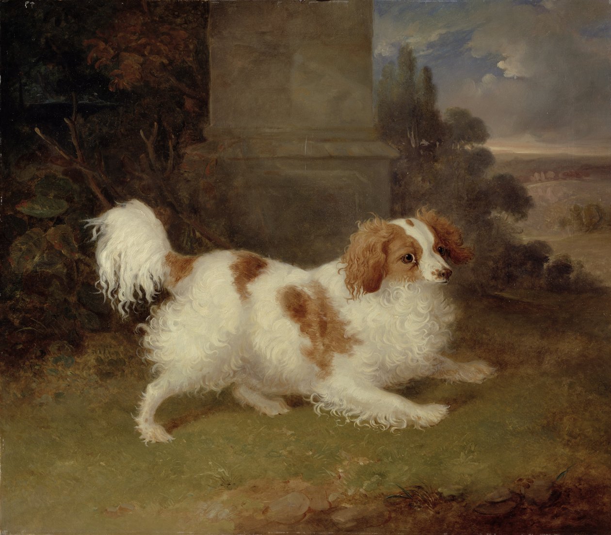 En Blenheim Spaniel, ca. 1820-30 av William Webb