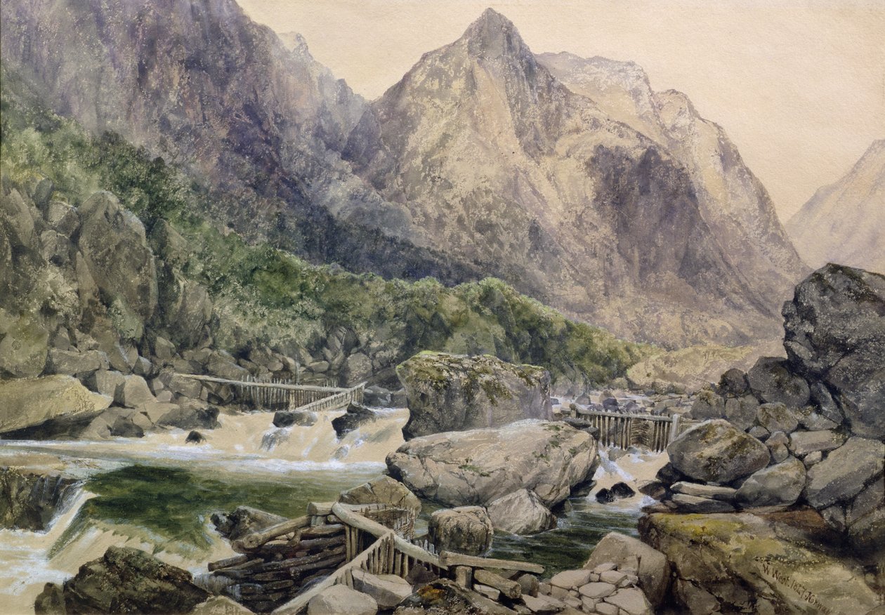 Rapids, Romsdal, Norge, 1847 av William West