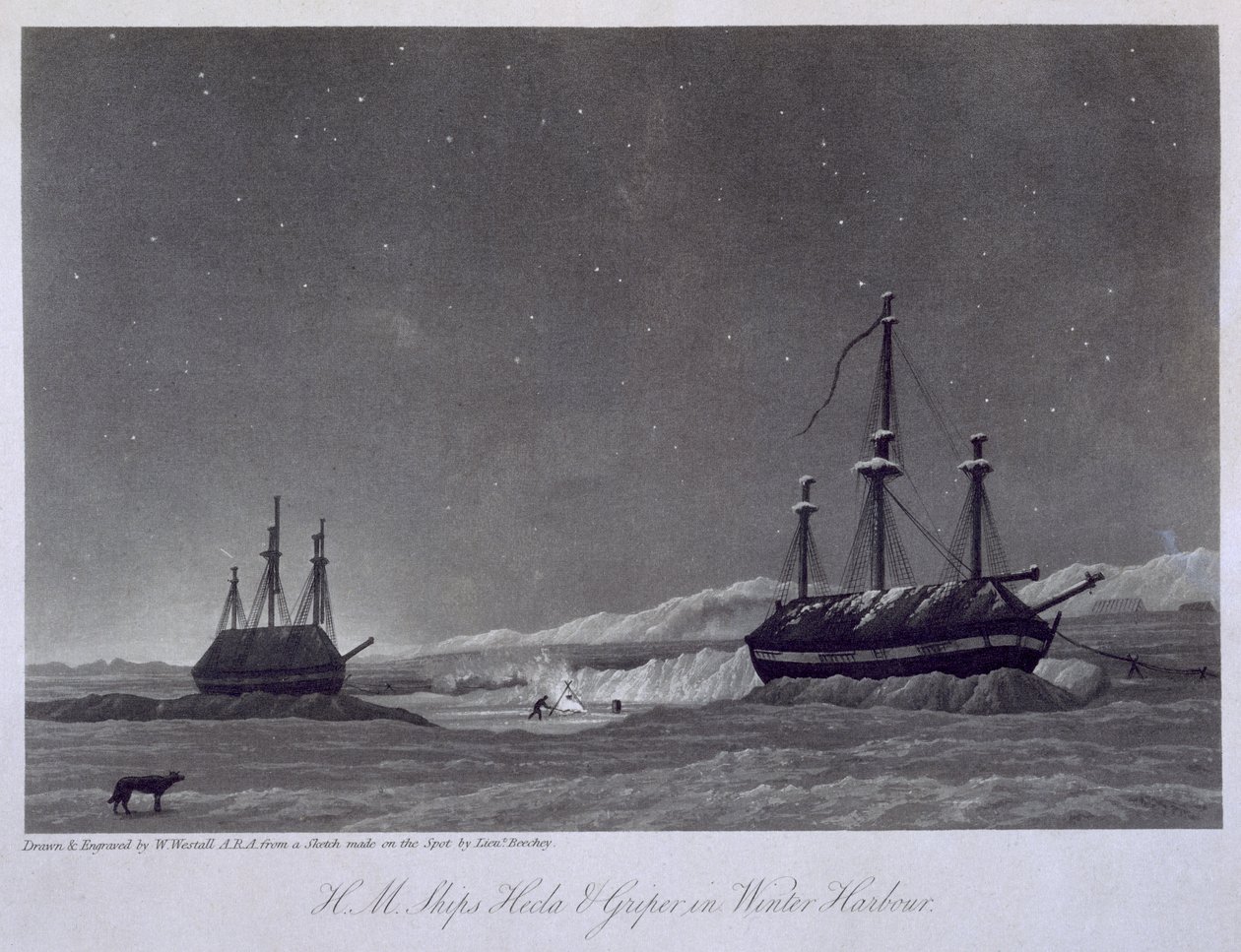 H.M. Ships Hecla und Griper i Winter Harbour, fra 