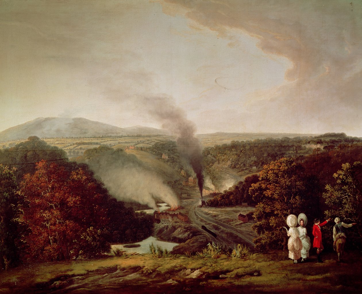 Ettermiddagsutsikt over Coalbrookdale, 1777 av William Williams