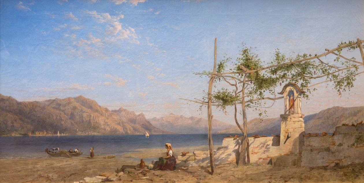 Trellis Vine på Luganosjøen av William Wilthieu Fenn