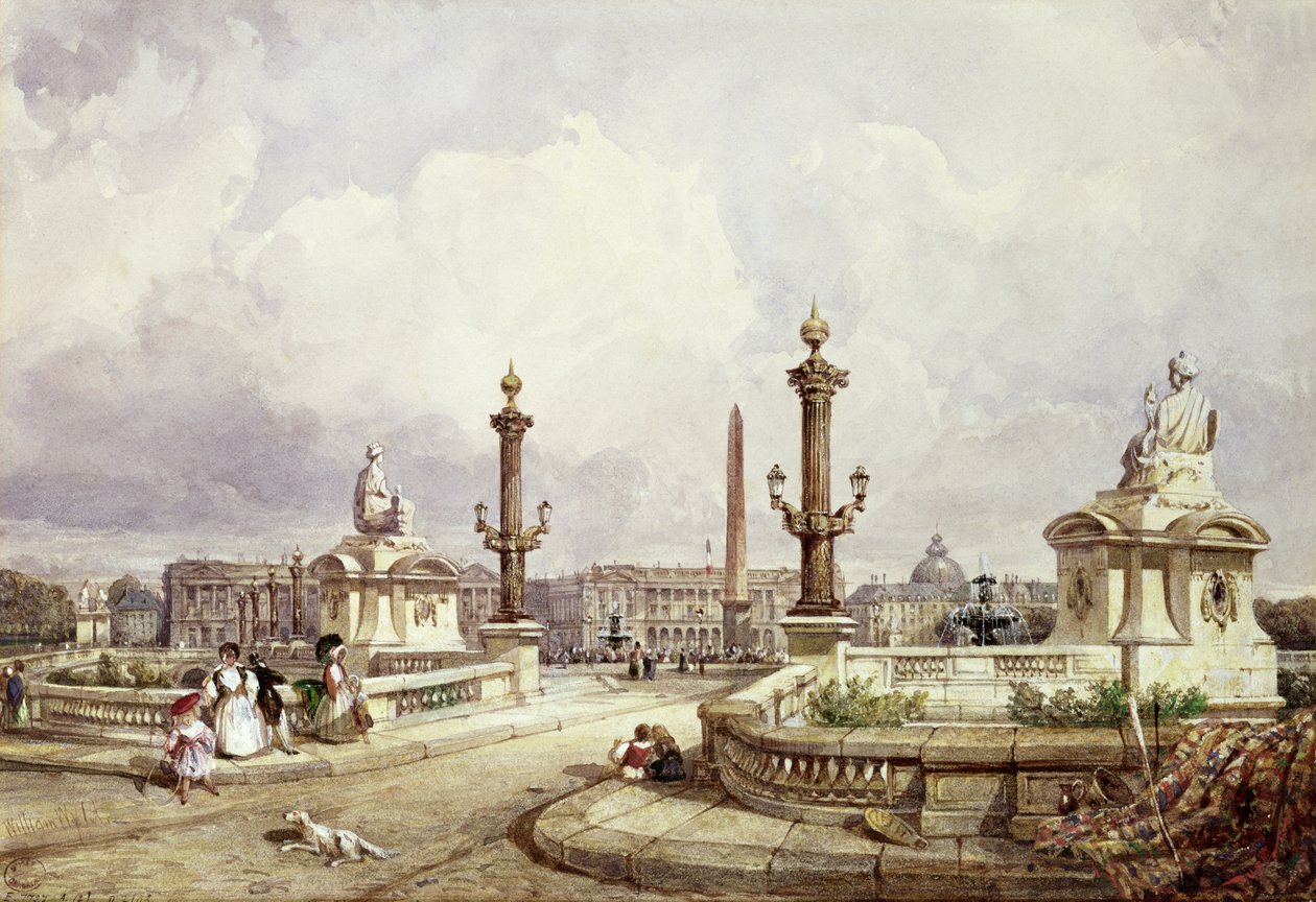 Place de la Concorde, ca. 1837 av William Wyld