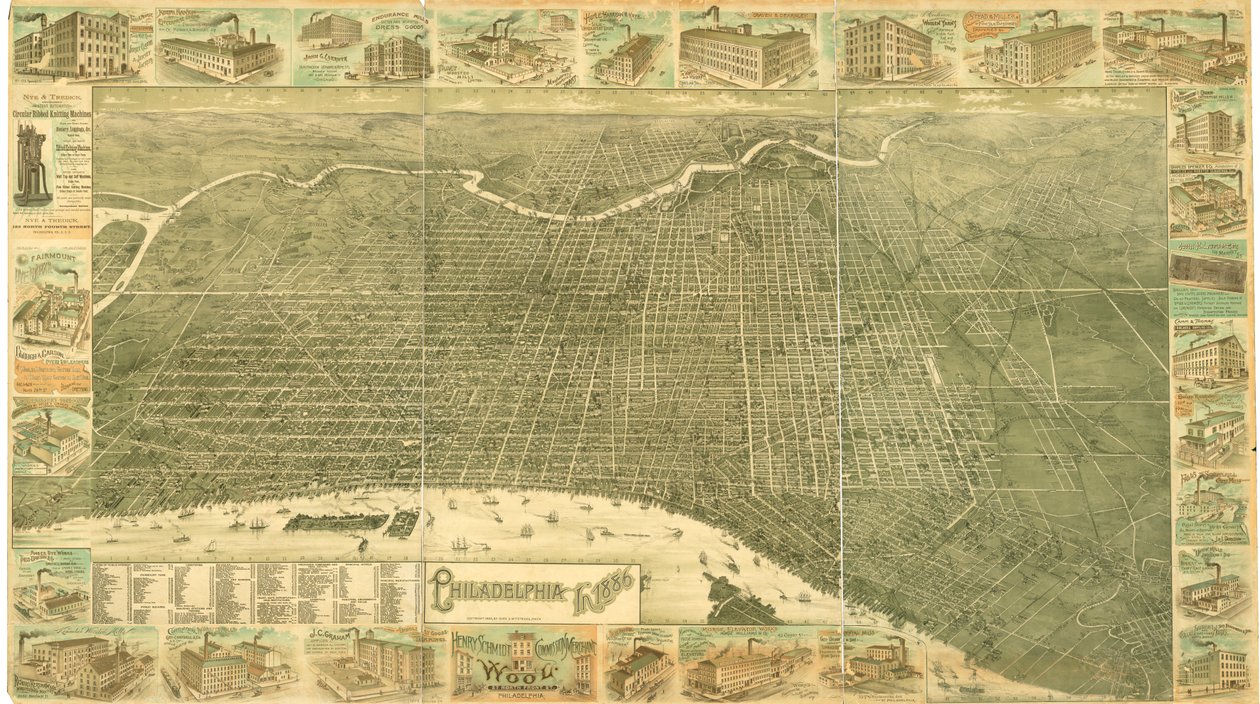 Philadelphia i 1886 av William, and McFetridge, John Burk