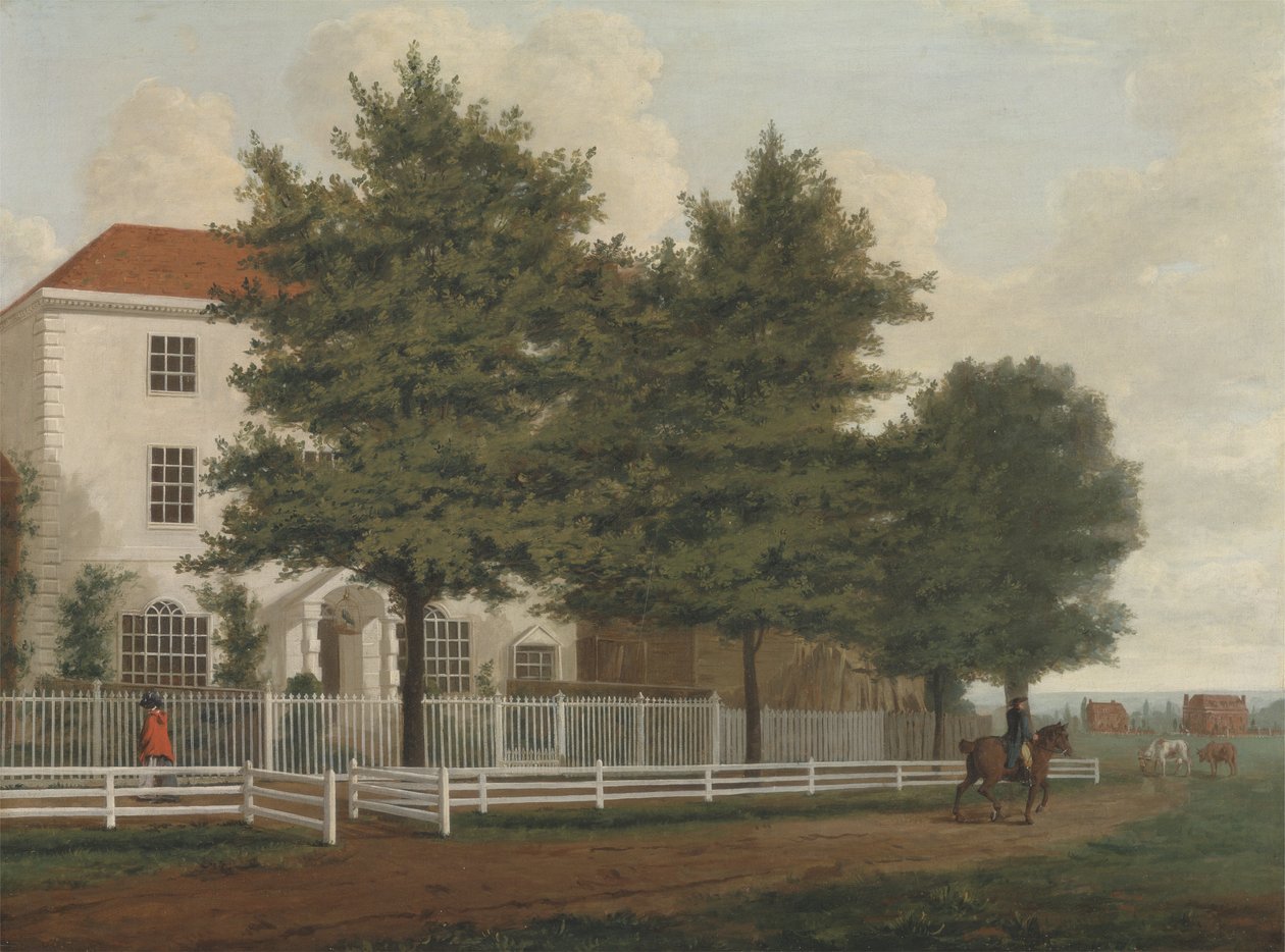 Hus på en allmenning, ca. 1770-80 av William Marlow