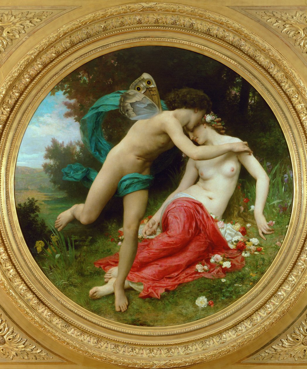 Flora og Zephir (maleri på lerret) av William-Adolphe Bouguereau