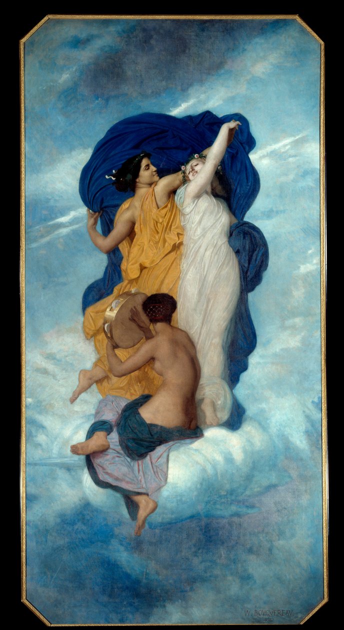 Dansemaleriet av William Adolph Bouguereau (1825-1905) 1856 Søn. 3,67x1,8 m Paris, museum d