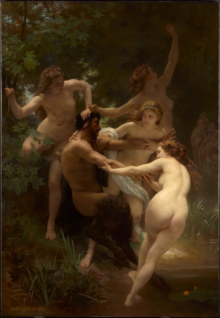 Nymfer og satyr av William-Adolphe Bouguereau