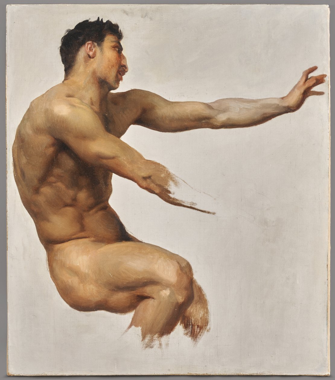 Studie av en satyr til Nymfer og satyr av William-Adolphe Bouguereau