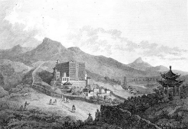 A View of Poo-ta-la eller Great Temple nær Zhe-hol i Tartary, gravert av Benjamin Thomas Pouncy (fl.1772-99) pub. av G. Nicol av William (after) Alexander