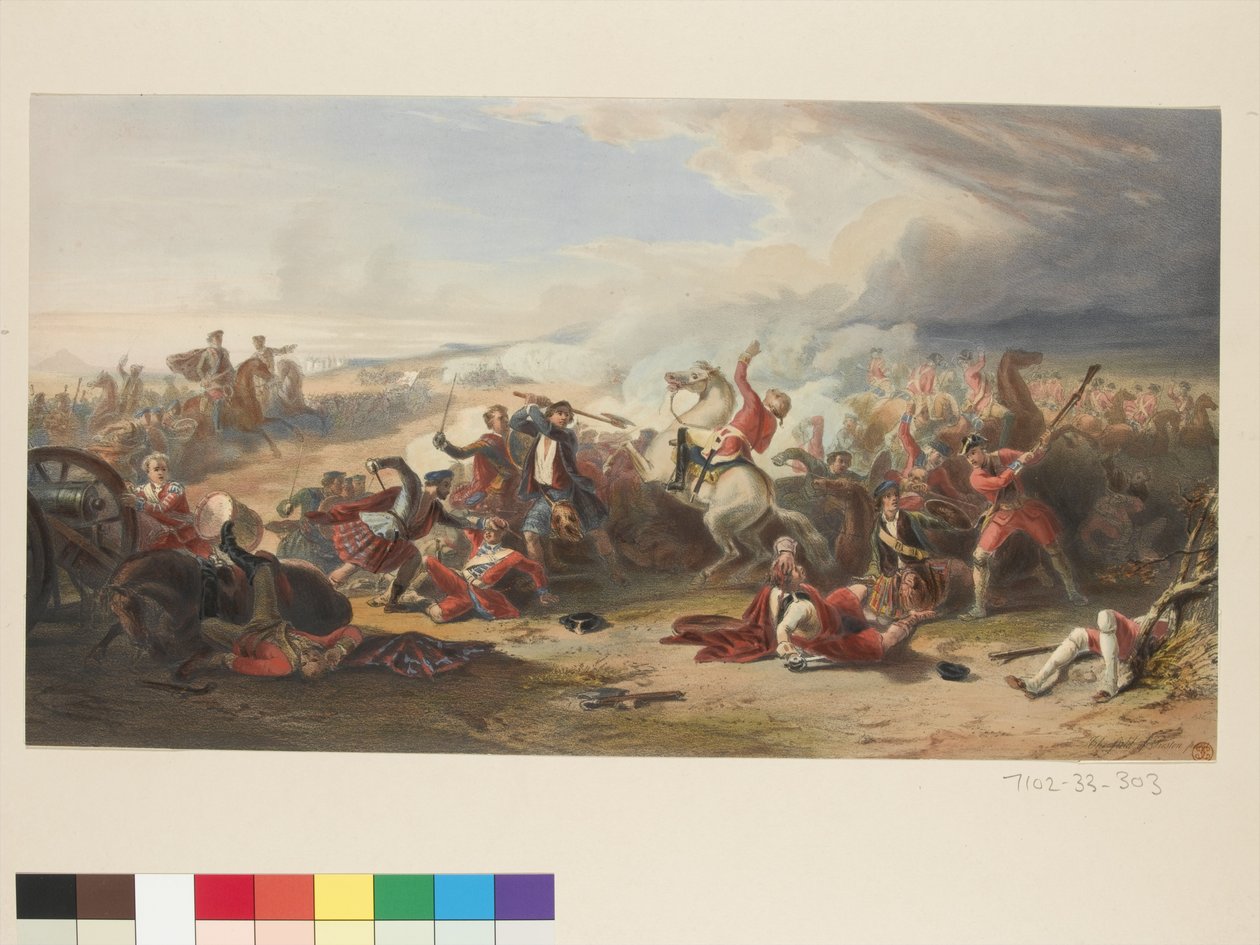 The Field of Prestonpans, gravert av Mouilleron av William (after) Allan