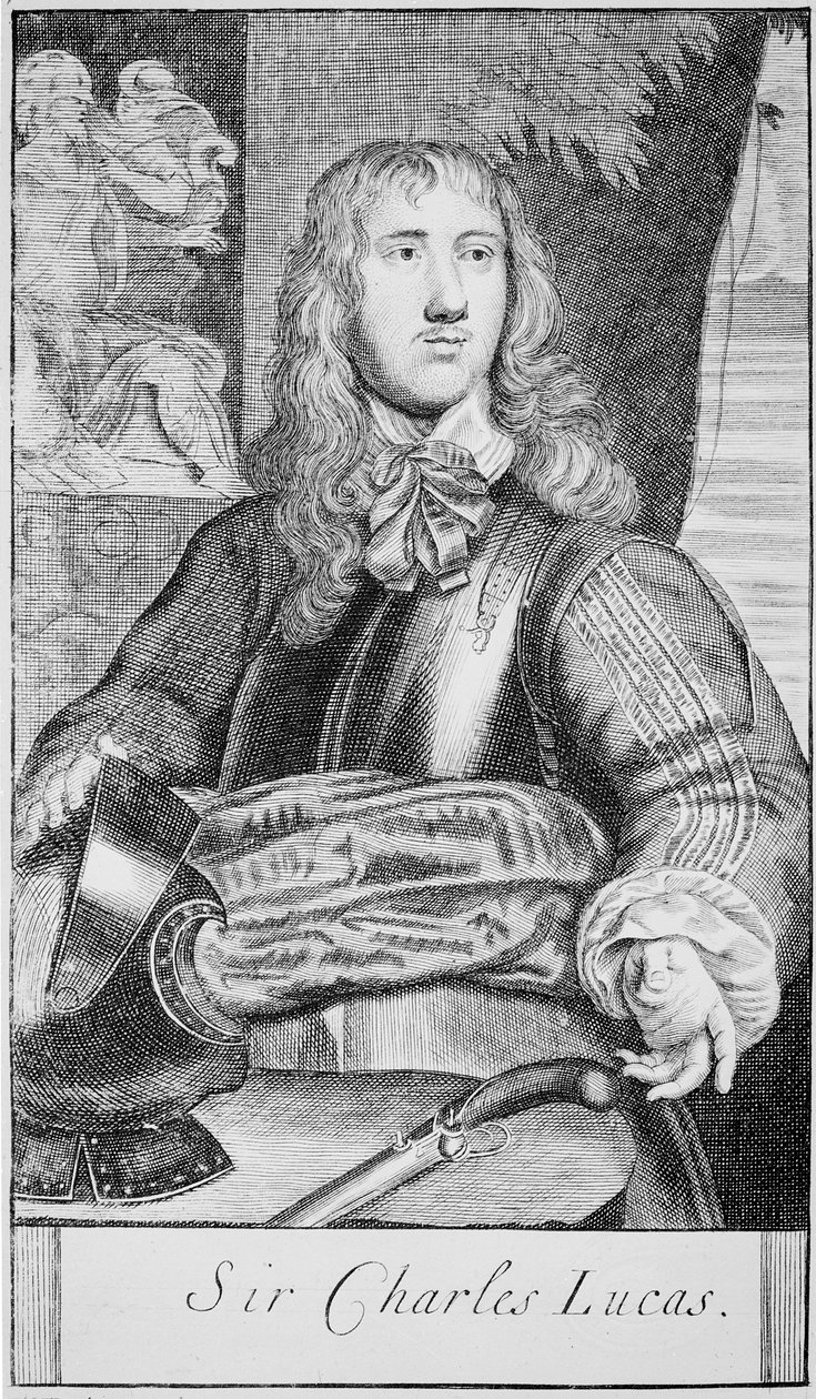 Sir Charles Lucas, ca. 1645 (gravering) av William (after) Dobson