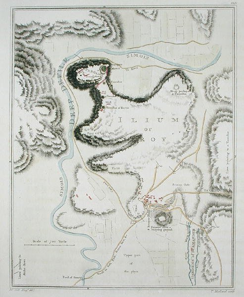 Plan over byen Troy, fra 