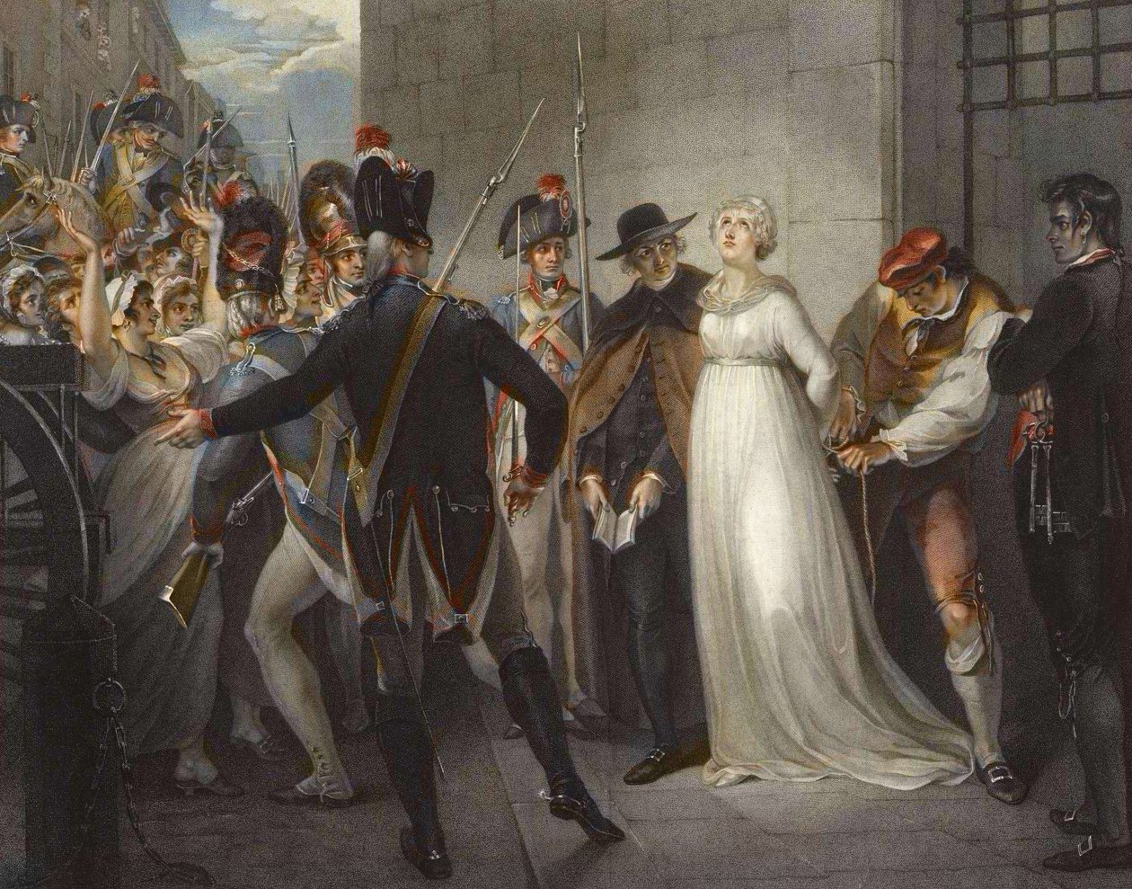 Marie-Antoinette forlater Conciergerie 16. oktober av William (after) Hamilton
