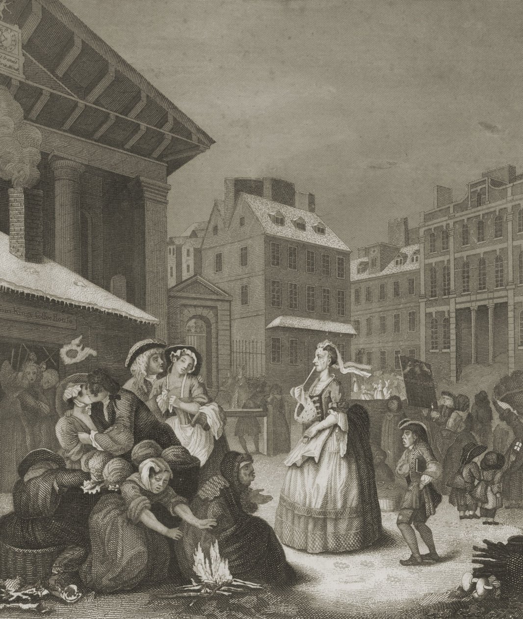 Morning - London streets av William (after) Hogarth