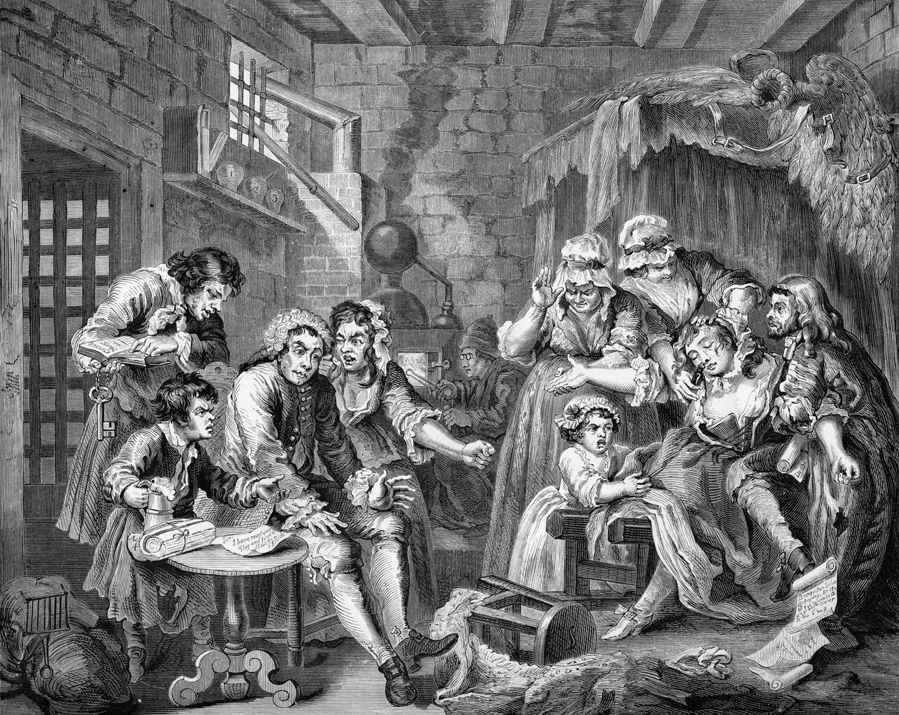 The Rakes fremgang av William (after) Hogarth