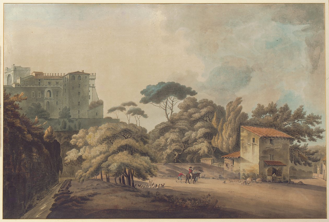 Vatikanet, Roma (blyant og w/c på papir) av William (after) Pars