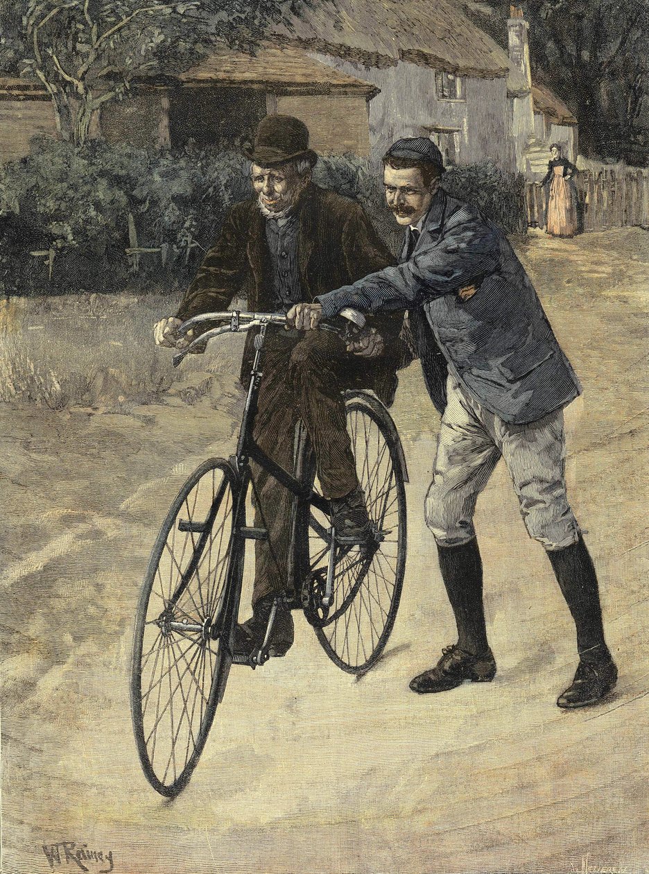 Lære den gamle faren». Gravering fra W. Raineys aquerelle. 1893." av William (after) Rainey