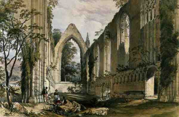 Bolton Abbey, interiøret i koret, fra 