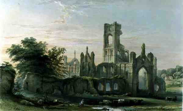 Kirkstall Abbey fra Sørøst, fra 