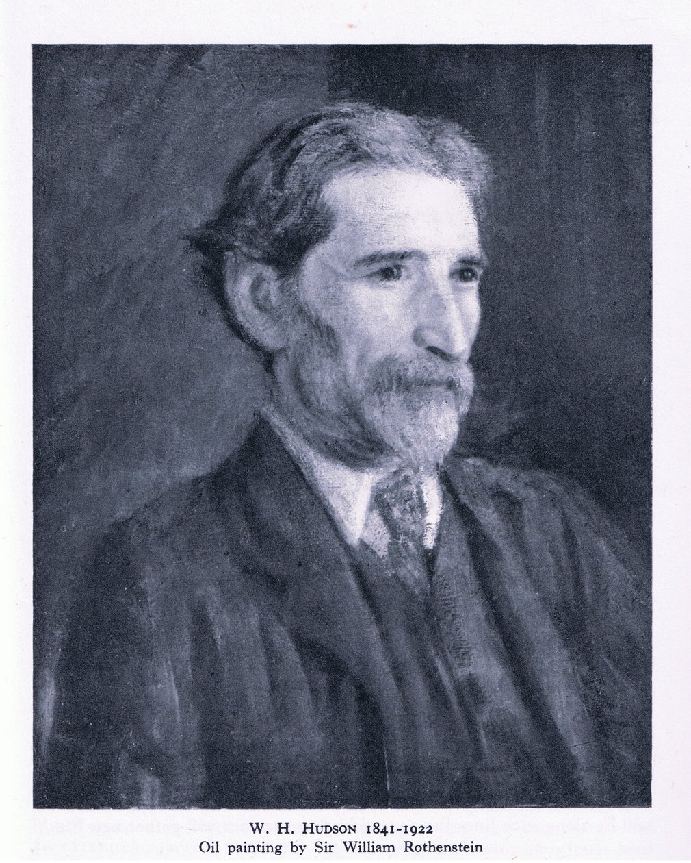 Portrett av W. H. Hudson (litho) av William (after) Rothenstein